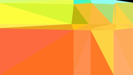 abstract geometric background with coral, green yellow and medium sea green colors. geometric triangle style composition for poster, cards, wallpaper or texture