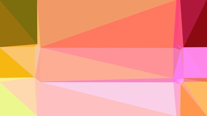 Fototapeta premium light salmon, bisque and dark golden rod color background with triangles. triangles style of different size and shape. simple geometric background for poster, cards, wallpaper or texture