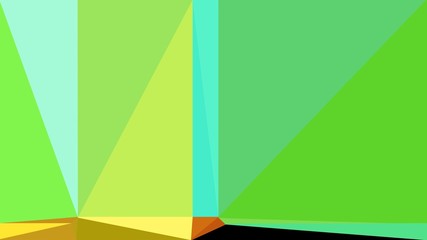 geometric triangles style in moderate green, green yellow and aqua marine color. abstract triangles composition. for poster, cards, wallpaper or texture