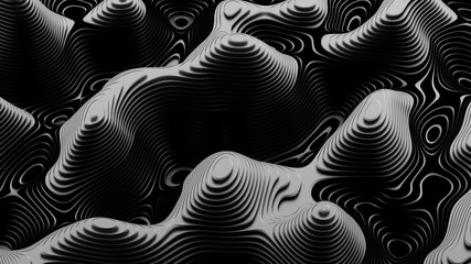Abstract black background. 3d illustration, 3d rendering.