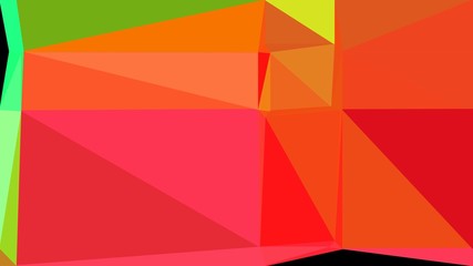 crimson, yellow green and forest green multi color background art. abstract triangle style composition for poster, cards, wallpaper or texture