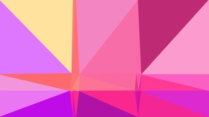 Fototapeta premium geometric triangles style in orchid, medium violet red and navajo white color. abstract triangles composition. for poster, cards, wallpaper or texture