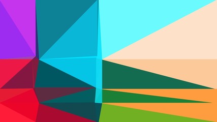 dark salmon, skin and light sea green color geometric triangle background. simple illustration trendy abstract for poster design, cards, wallpaper or texture