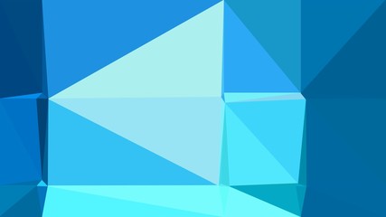 geometric dodger blue, pale turquoise and aqua marine color background. for creative poster, cards, wallpaper or texture design