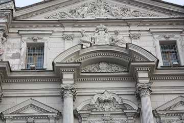 Obraz premium decoration of the Foundation of the historic building 