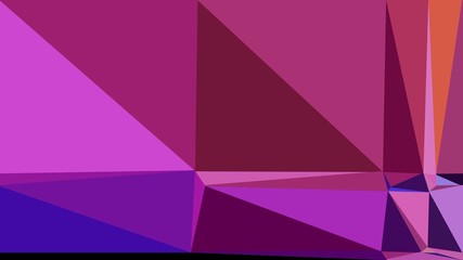 minimalistic triangle geometric background with dark moderate pink, medium orchid and indigo colors for poster, cards, wallpaper or background texture