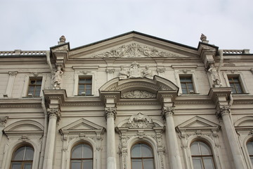 Fototapeta na wymiar decoration of the Foundation of the historic building 