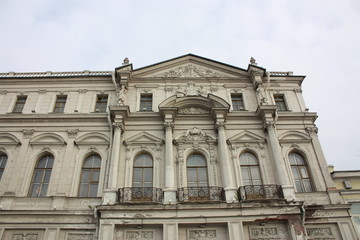 Fototapeta na wymiar decoration of the Foundation of the historic building 