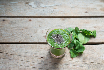 Green smoothie with spinach