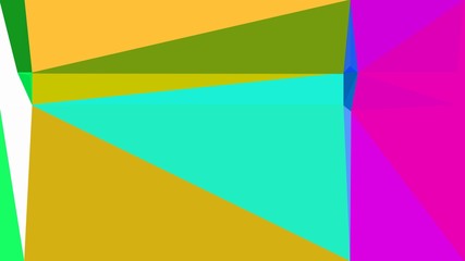 abstract geometric background with triangles and golden rod, turquoise and deep pink colors. for poster, banner, wallpaper or texture