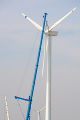 Fototapeta premium Assembling a windmill