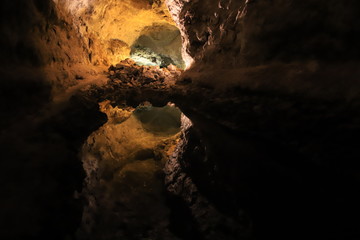 tunel de lave de la Cueva de los Verdes, Lanzarote