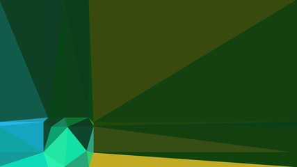 very dark green, light sea green and golden rod multicolor background art. simple geometric shape background for poster, banner design, wallpaper or texture