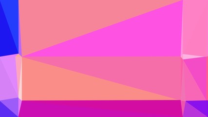 geometric triangles style in hot pink, blue and orchid color. abstract triangles composition. for poster, cards, wallpaper or texture