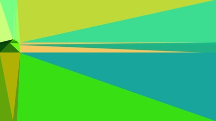 yellow green, lime green and light sea green multi color background art. abstract triangle style composition for poster, cards, wallpaper or texture