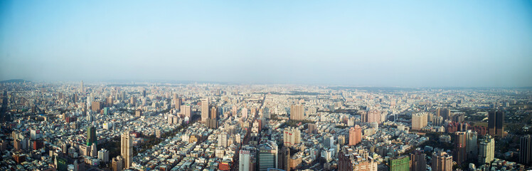 Fototapeta na wymiar Aerial View of Dense City - Kaohsiung, Taiwan