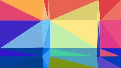 Obraz premium abstract geometric background with strong blue, khaki and moderate pink colors. geometric triangle style composition for poster, cards, wallpaper or texture