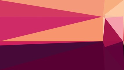 Fototapeta premium minimalistic triangle geometric background with moderate pink, light salmon and very dark magenta colors for poster, cards, wallpaper or background texture