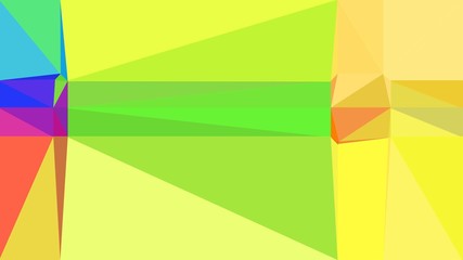 geometric triangle abstract background with green yellow, pastel orange and moderate green colors for poster, cards, wallpaper or backdrop texture