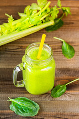 fresh green smoothie cocktail drink
