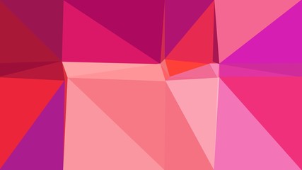retro style triangle illustration. pale violet red, medium violet red and crimson colors. for poster, cards, wallpaper design or backdrop texture