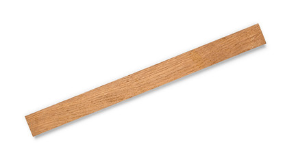 Oak board on an isolated white background