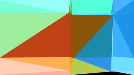 Obraz premium triangle background with aqua marine, steel blue and sienna colors. backdrop style composition for poster, cards, wallpaper or texture element