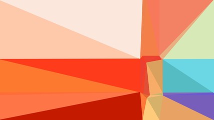 geometric triangle abstract background with tomato, wheat and coral colors for poster, cards, wallpaper or backdrop texture