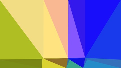 triangle background with khaki, yellow green and blue colors. backdrop style composition for poster, cards, wallpaper or texture element