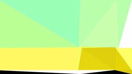 Obraz premium pale green, khaki and tangerine yellow colored contemporary art. simple geometric shape background for poster, banner, wallpaper or texture