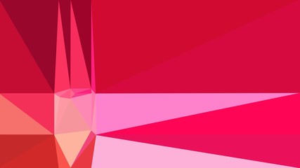 Fototapeta premium abstract geometric background with triangles and crimson, pastel magenta and salmon colors. for poster, banner, wallpaper or texture