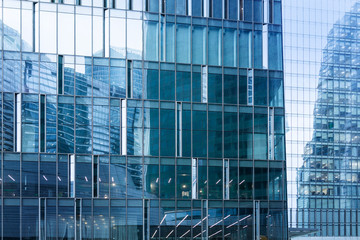 Obraz na płótnie Canvas business center, glass buildings, offices