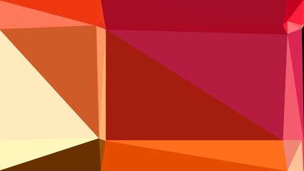 triangle background abstract with firebrick, moccasin and coffee colors. backdrop style for poster element, cards, wallpaper or texture