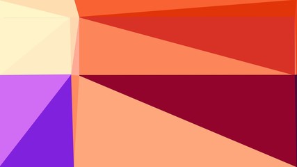 minimalistic triangle geometric background with salmon, light salmon and bisque colors for poster, cards, wallpaper or background texture