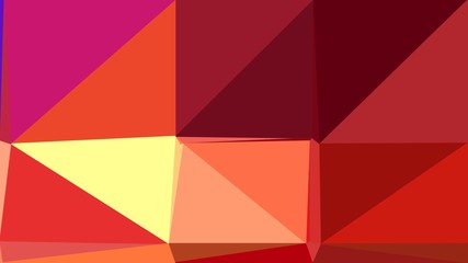 firebrick, khaki and dark red color background with triangles. triangles style of different size and shape. simple geometric background for poster, cards, wallpaper or texture
