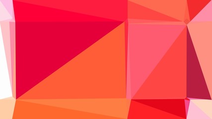 abstract geometric background with crimson, baby pink and tomato colors. geometric triangle style composition for poster, cards, wallpaper or texture