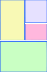 Illustration of a pale color cartoon frame
