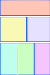 Obraz premium Illustration of a pale color cartoon frame