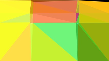 pastel orange, gold and dark green multi color background art. abstract triangle style composition for poster, cards, wallpaper or texture