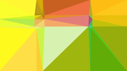 geometric triangles style in vivid orange, dark green and tea green color. abstract triangles composition. for poster, cards, wallpaper or texture