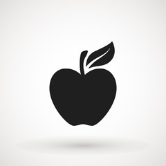Apple fruit icon. Organic nutrition healthy food. Hand draw illustration. Apple Isolated on white background. - Vector.