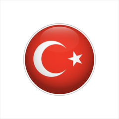 Obraz premium Flag of Turkey. Vector illustration. Icon. 3D. Traditional color. Web, Sport.