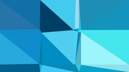 light sea green, sky blue and midnight blue multi color background art. abstract triangle style composition for poster, cards, wallpaper or texture