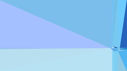 Abstract color triangles geometric background with baby blue, light blue and strong blue colors for poster, cards, wallpaper or texture