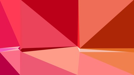 indian red, salmon and strong red color background with triangles. triangles style of different size and shape. simple geometric background for poster, cards, wallpaper or texture