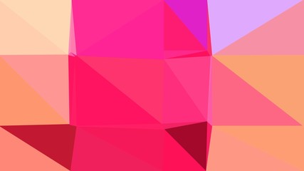 geometric triangles style in deep pink, light salmon and baby pink color. abstract triangles composition. for poster, cards, wallpaper or texture