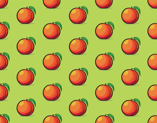 Peach Seamless Texture on green