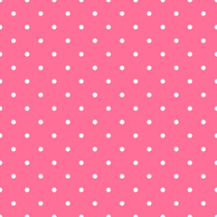 Seamless pattern background polka dot in pink color © bogushenkova