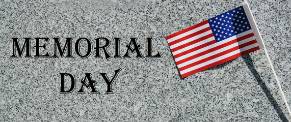 Flag of USA with text 