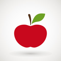 Apple fruit icon. Organic nutrition healthy food. Hand draw illustration. Apple Isolated on white background. - Vector.